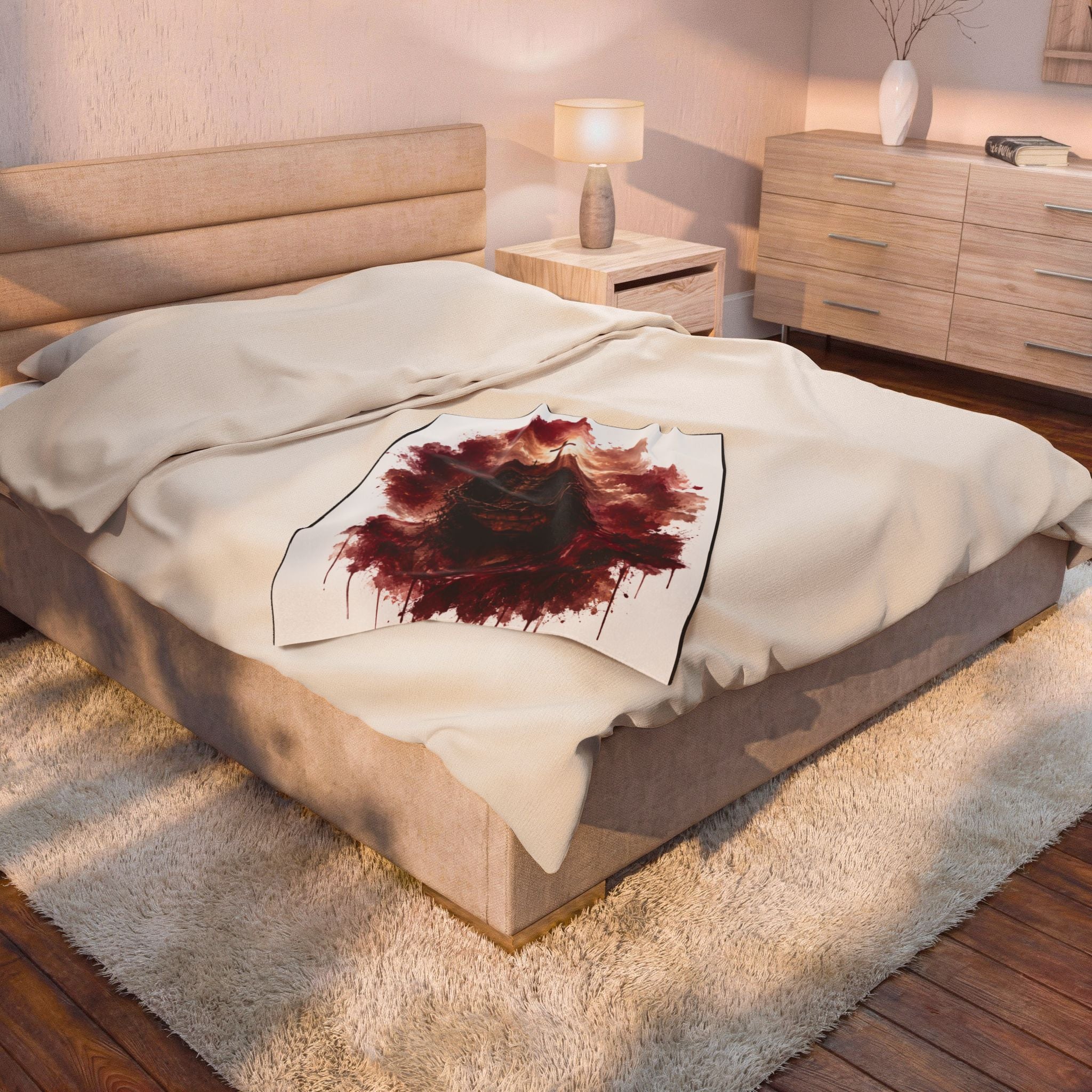 Religious Jesus Crown of Thorns Velveteen Plush Blanket