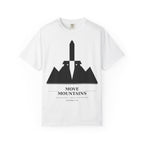 Move Mountains T‑Shirt — Minimal Sword & Mountain Graphic Inspirational Tee