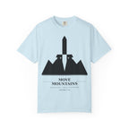 Move Mountains T‑Shirt — Minimal Sword & Mountain Graphic Inspirational Tee