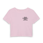 Women's Baby Tee — 'Dead Pedophiles Don't Reoffend' Statement Crop Top