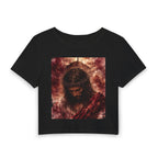 Christian Jesus Portrait Baby Tee – Crown of Thorns Inspirational Crop Top
