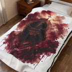 Religious Jesus Crown of Thorns Velveteen Plush Blanket