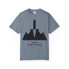 Move Mountains T‑Shirt — Minimal Sword & Mountain Graphic Inspirational Tee
