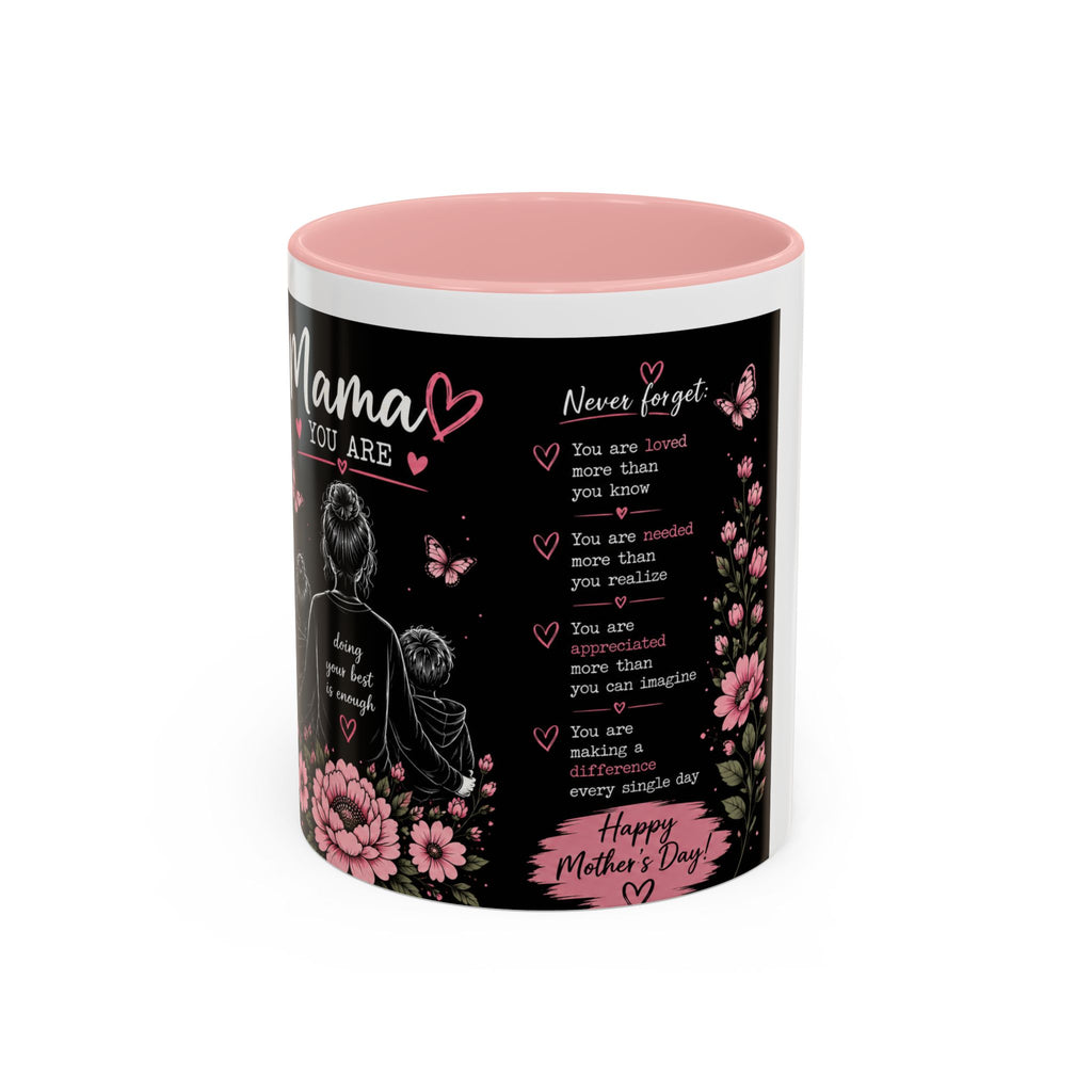 Mother’s Day Memorial Coffee Mug – 'Mama You Are' Sympathy Floral Accent Mug (11/15oz)