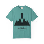 Move Mountains T‑Shirt — Minimal Sword & Mountain Graphic Inspirational Tee