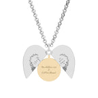 Engravable Hidden Message Heart Necklace - Secret Heart Locket Pendant (Custom Message Inside)