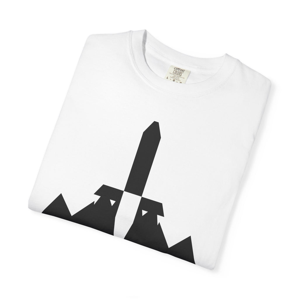 Move Mountains T‑Shirt — Minimal Sword & Mountain Graphic Inspirational Tee