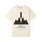 Move Mountains T‑Shirt — Minimal Sword & Mountain Graphic Inspirational Tee