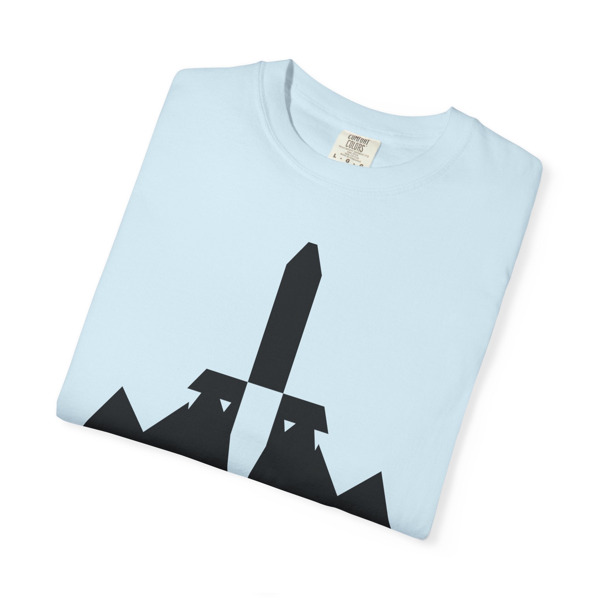 Move Mountains T‑Shirt — Minimal Sword & Mountain Graphic Inspirational Tee