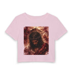 Christian Jesus Portrait Baby Tee – Crown of Thorns Inspirational Crop Top
