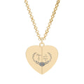Engravable Hidden Message Heart Necklace - Secret Heart Locket Pendant (Custom Message Inside)