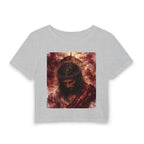 Christian Jesus Portrait Baby Tee – Crown of Thorns Inspirational Crop Top