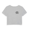 Women's Baby Tee — 'Dead Pedophiles Don't Reoffend' Statement Crop Top