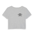 Women's Baby Tee — 'Dead Pedophiles Don't Reoffend' Statement Crop Top