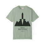 Move Mountains T‑Shirt — Minimal Sword & Mountain Graphic Inspirational Tee