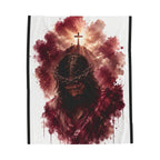 Religious Jesus Crown of Thorns Velveteen Plush Blanket