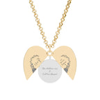 Engravable Hidden Message Heart Necklace - Secret Heart Locket Pendant (Custom Message Inside)